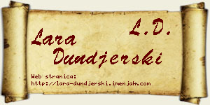 Lara Dunđerski vizit kartica